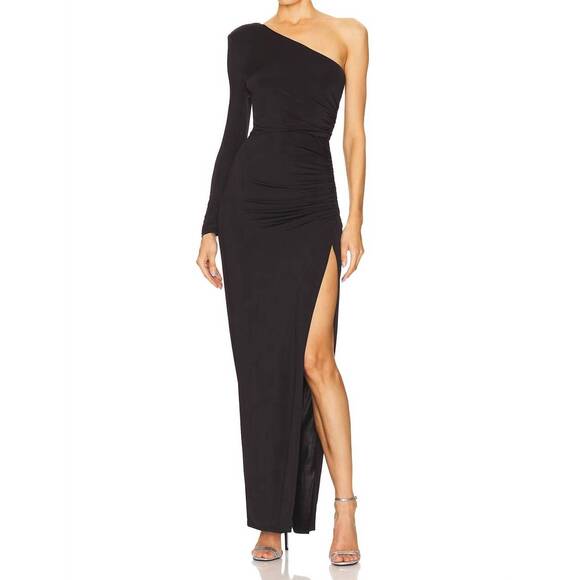 NEW MICHAEL COSTELLO gilly maxi dress in black